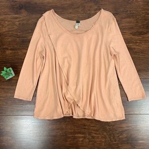 WE THE FREE Oversized Faux Wrap Scoop Neck T-Shirt